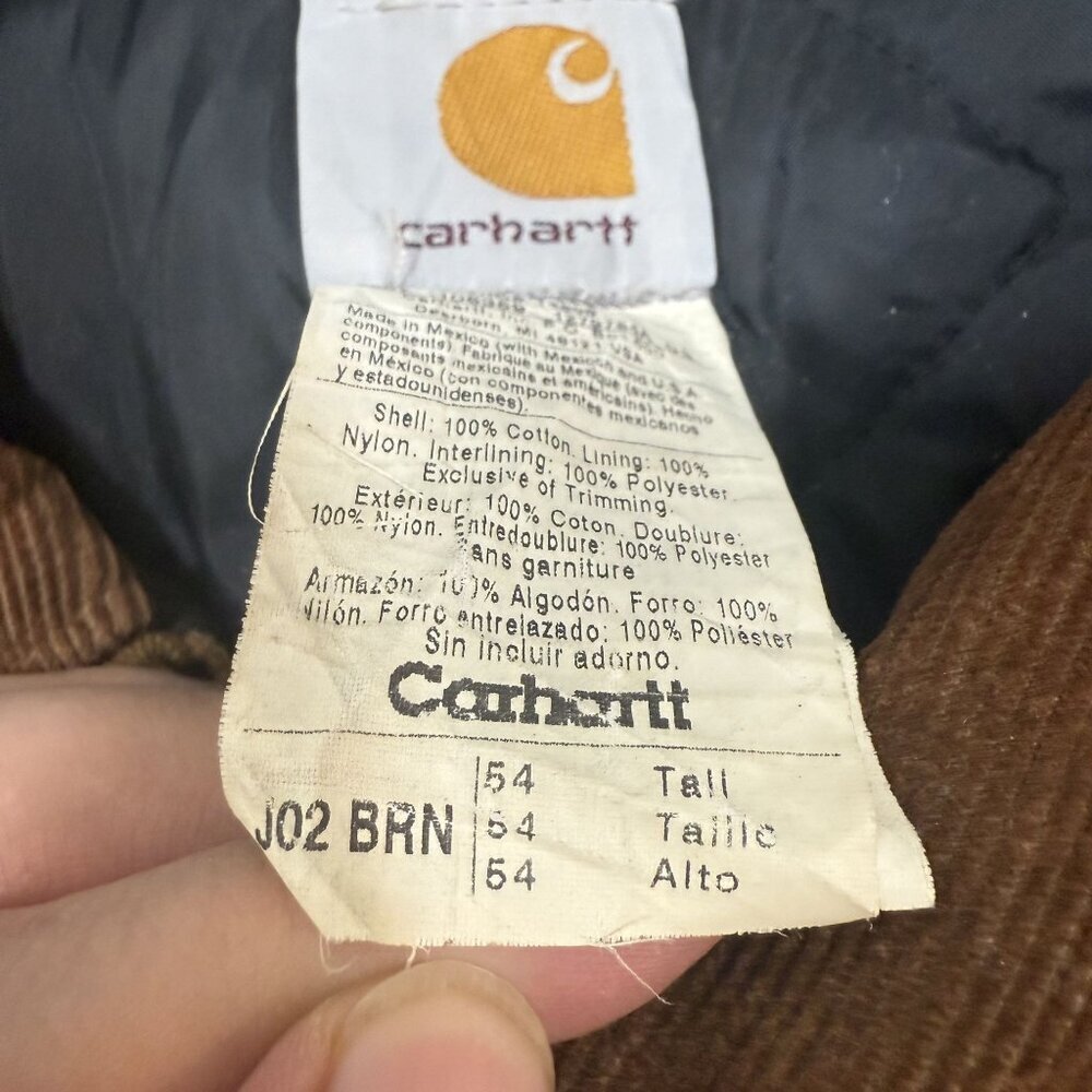 Carhartt J02 Brown Jacket Men's Tall 54 Heritage Utility Heavy Duty Workwear - Picture 6 of 13